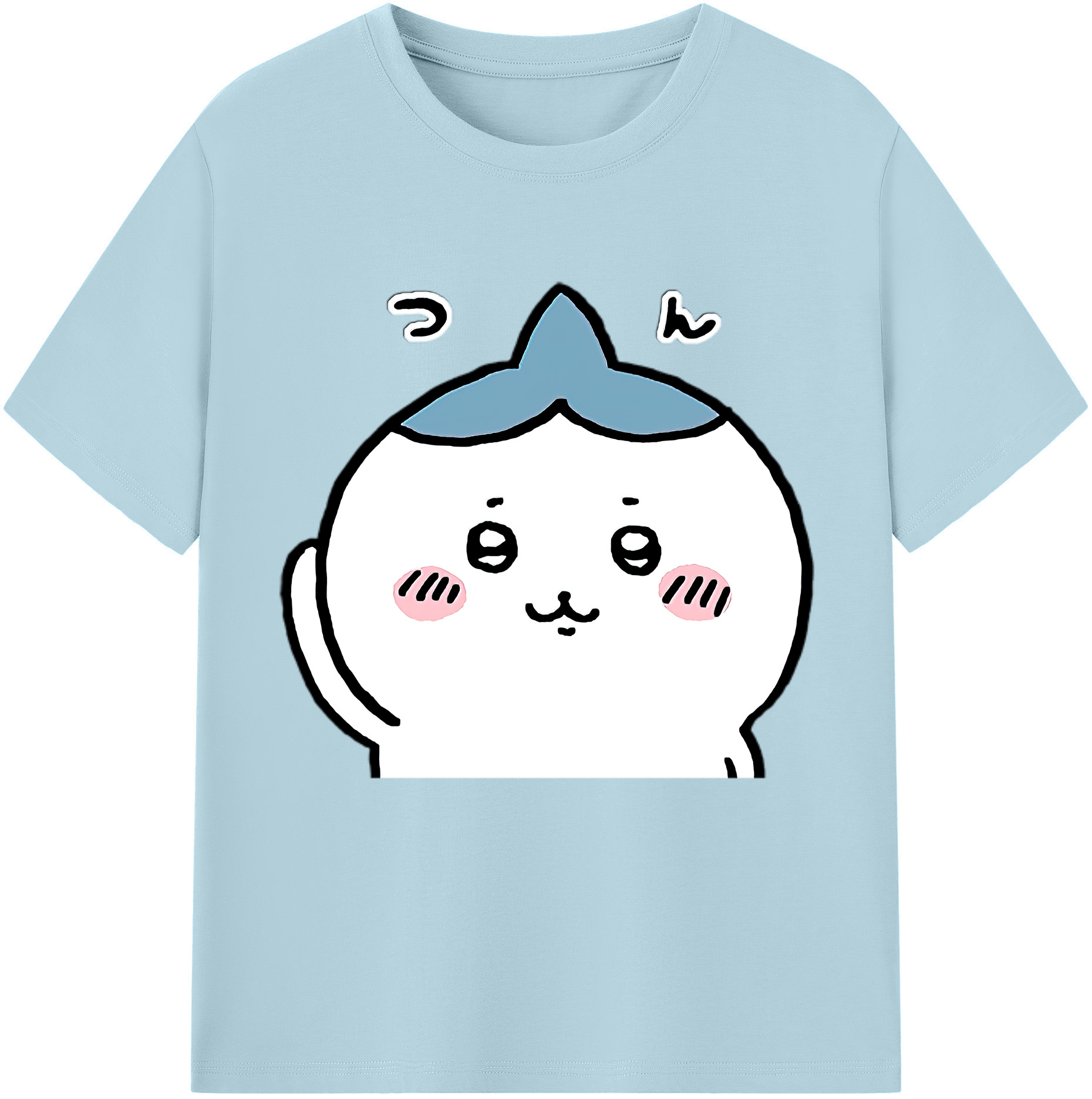 （画像用） ちいかわ ハチワレ Chii-kawa hachiware 綿100％半袖Tシャツ（フロントプリント）